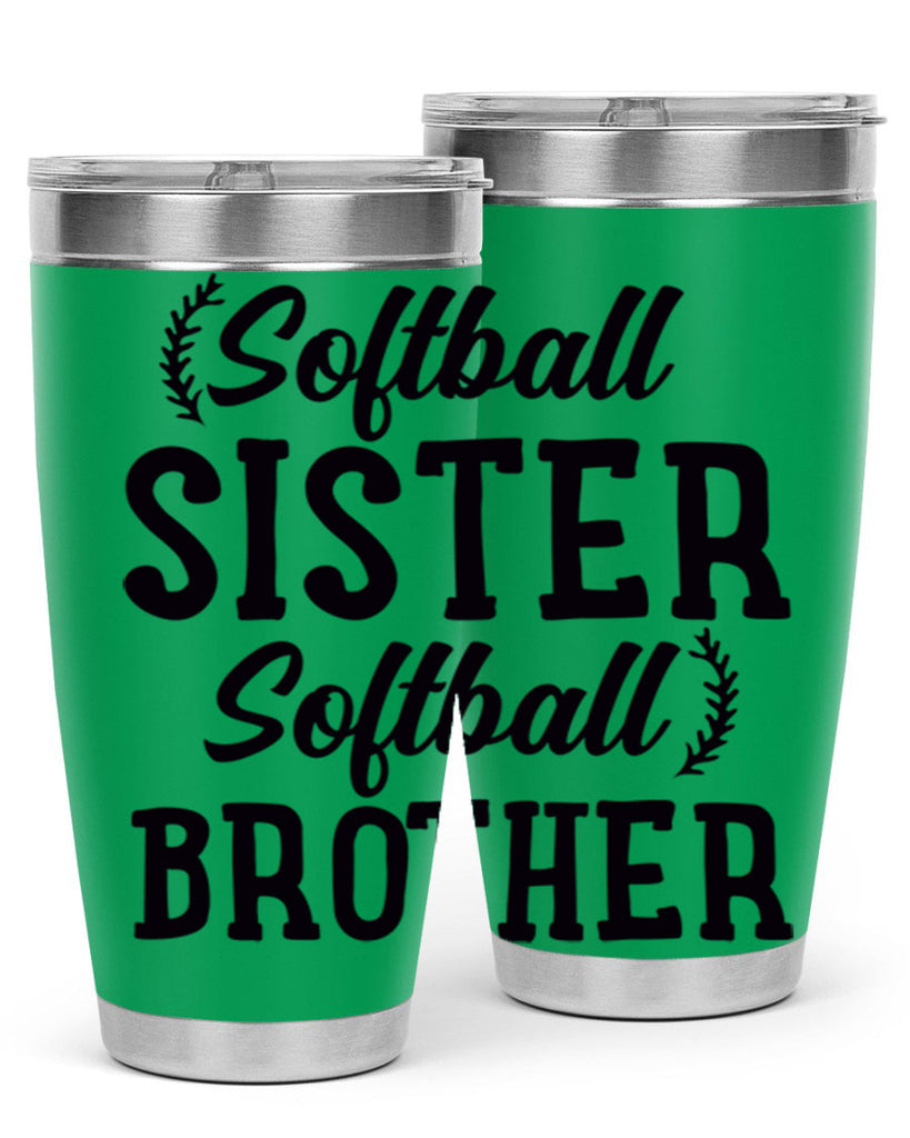 softball sister softball brother 2273#- softball- Tumbler