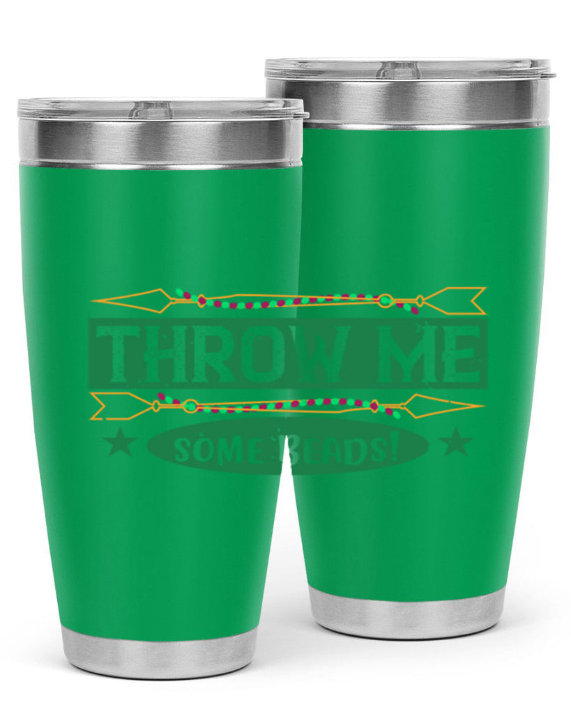 throw me some beads 34#- mardi gras- Tumbler