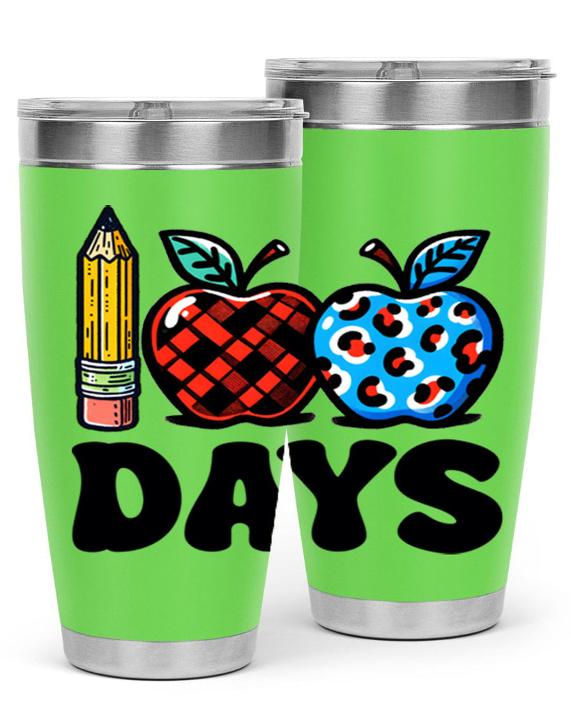 100th day of school Apple 38#- 100 days of school- Tumbler