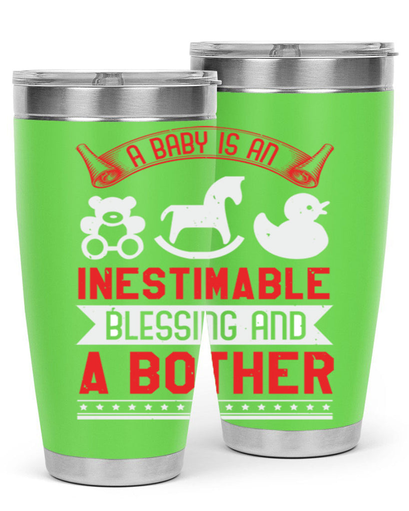A baby is blessing and a bother Style 50#- baby shower- tumbler