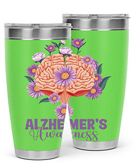 AlzheimerS Awareness Brain 12#- alzheimers- Tumbler