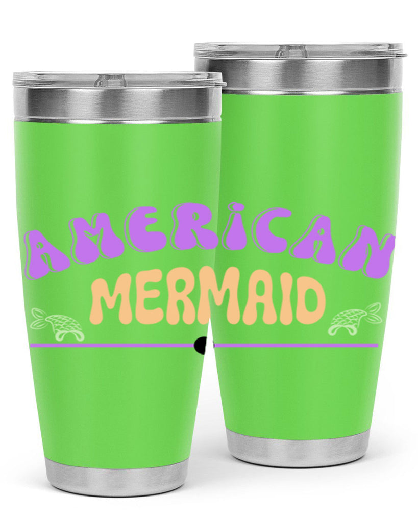 American Mermaid 16#- mermaid- Tumbler