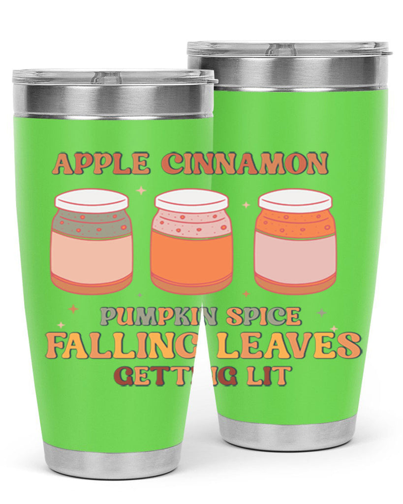 Apple Cinnamon Pumpkin Spice Falling Leaves Getting Lit 12#- fall- Tumbler