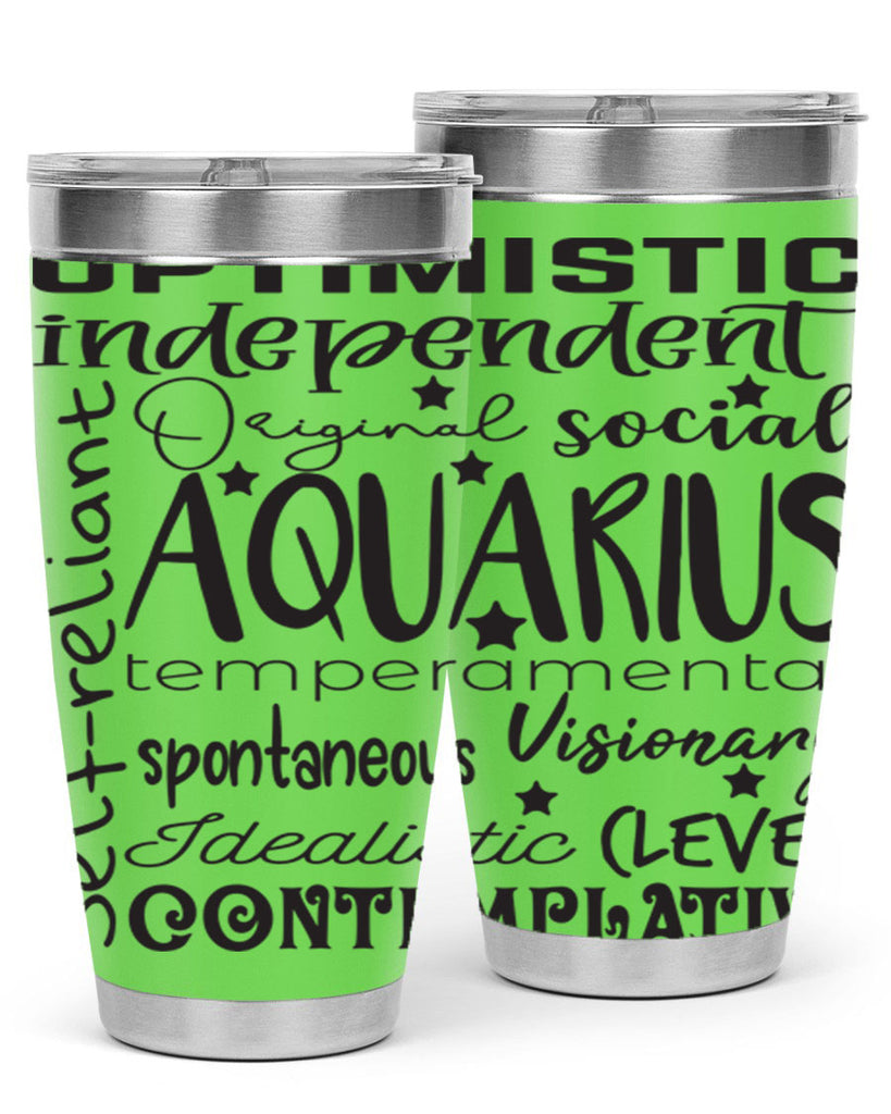 Aquarius 563#- zodiac- Tumbler