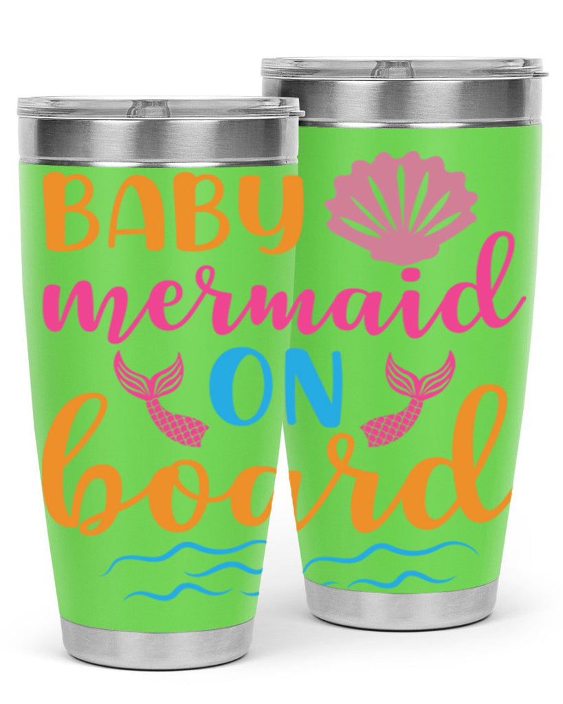 Baby Mermaid On Board 39#- mermaid- Tumbler