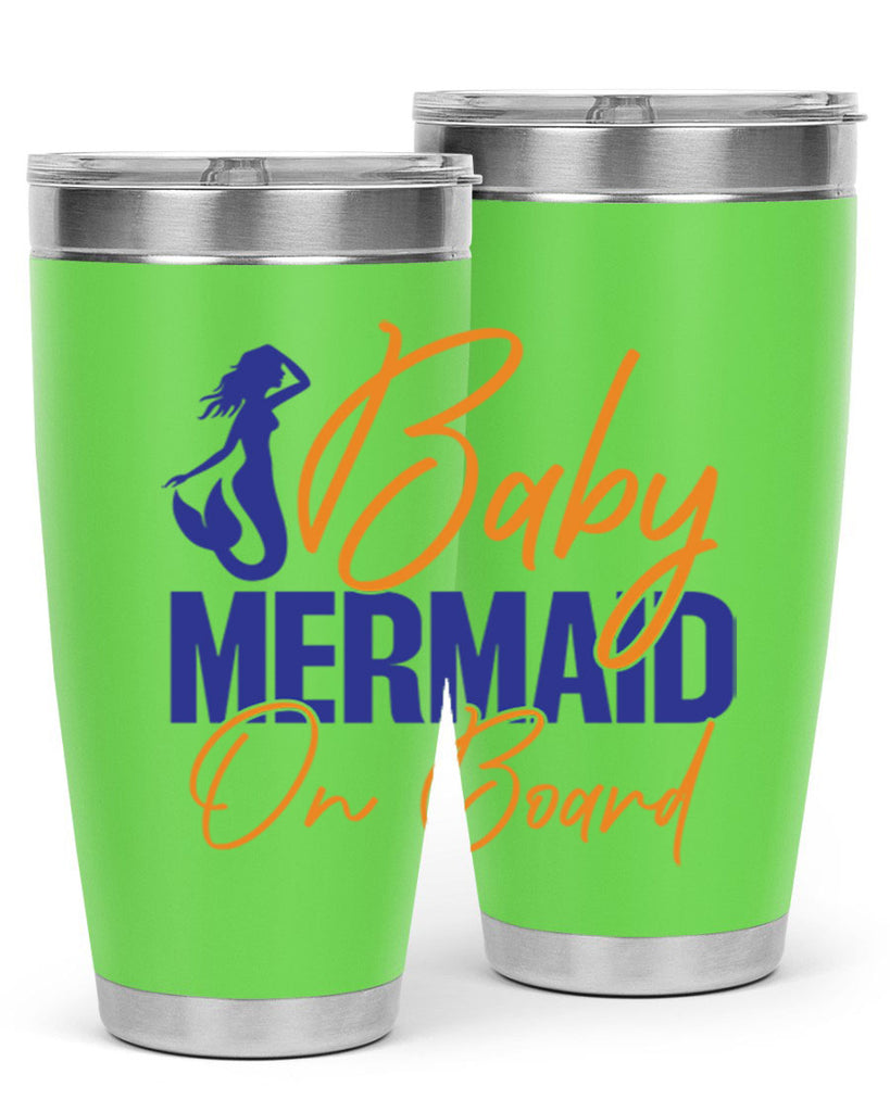 Baby Mermaid on Board 20#- mermaid- Tumbler