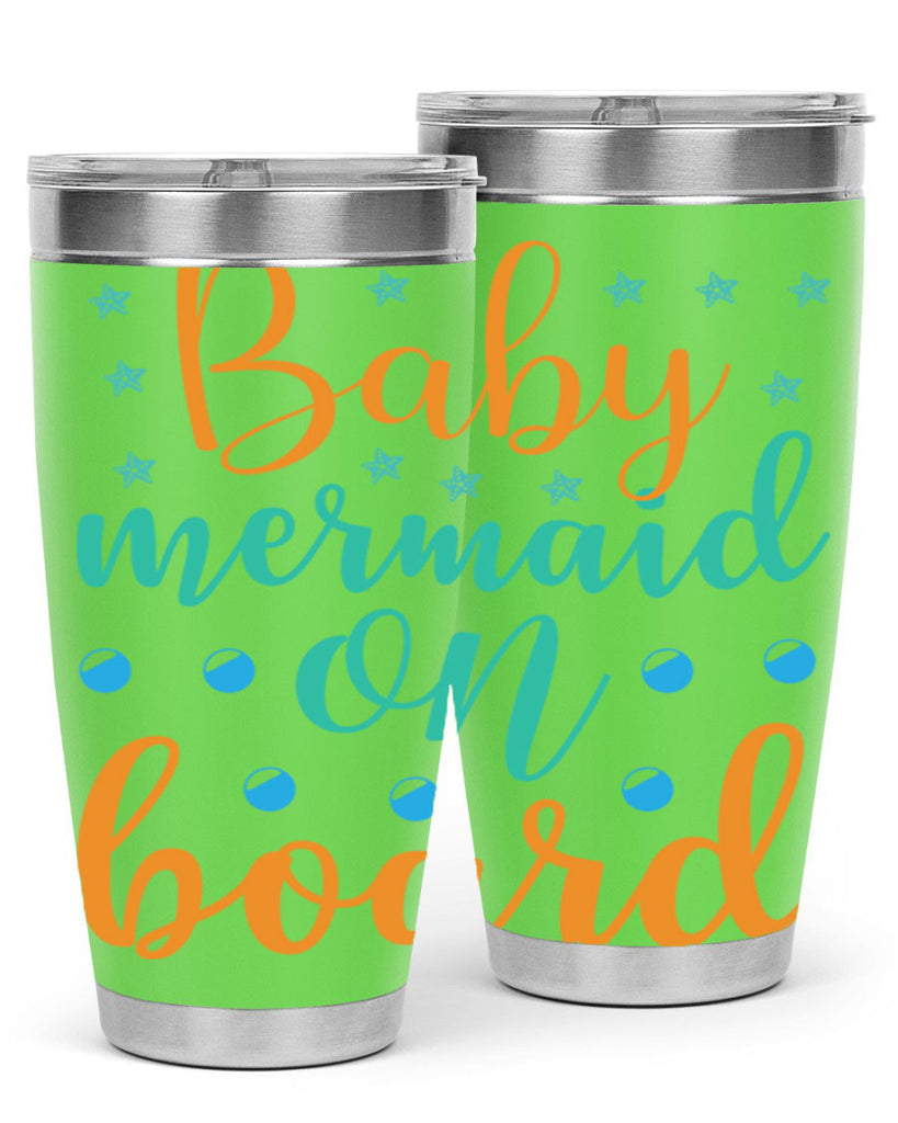 Baby Mermaid on Board 40#- mermaid- Tumbler