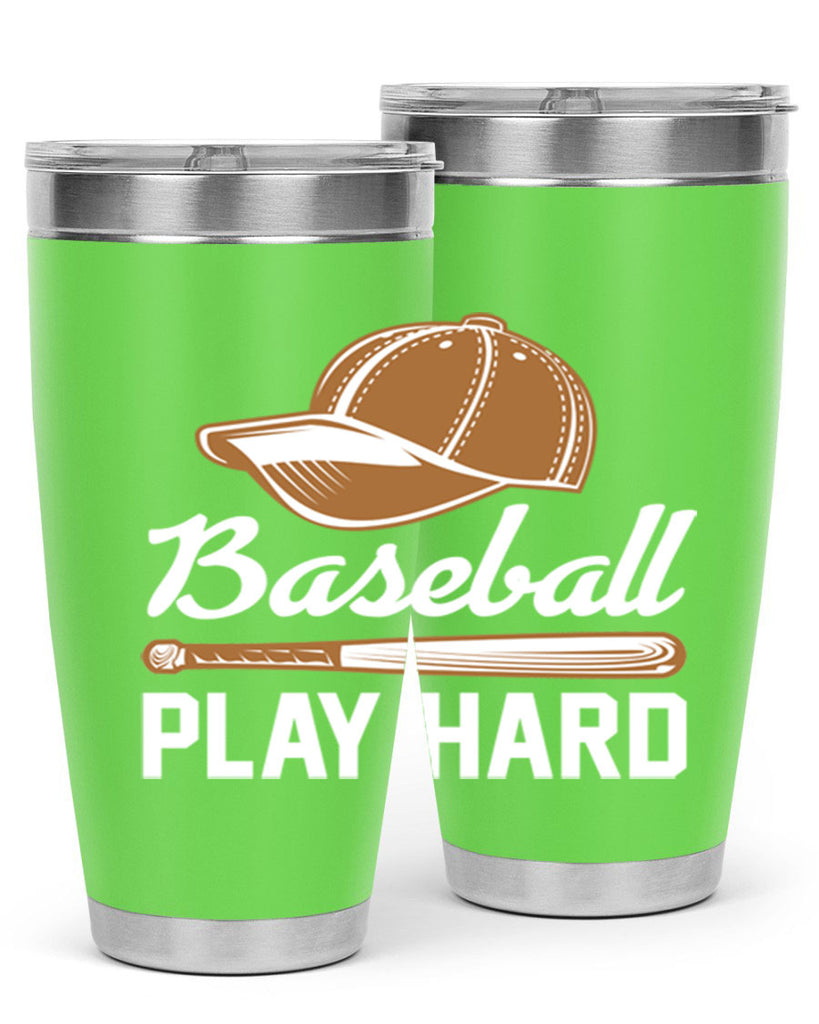 Baseball play 1444#- baseball- Tumbler