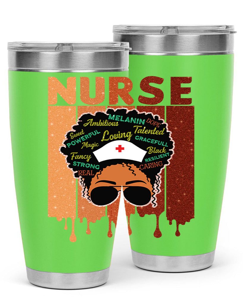 Black Nurse African Melanin Juneteenth 22#- Juneteenth- tumbler