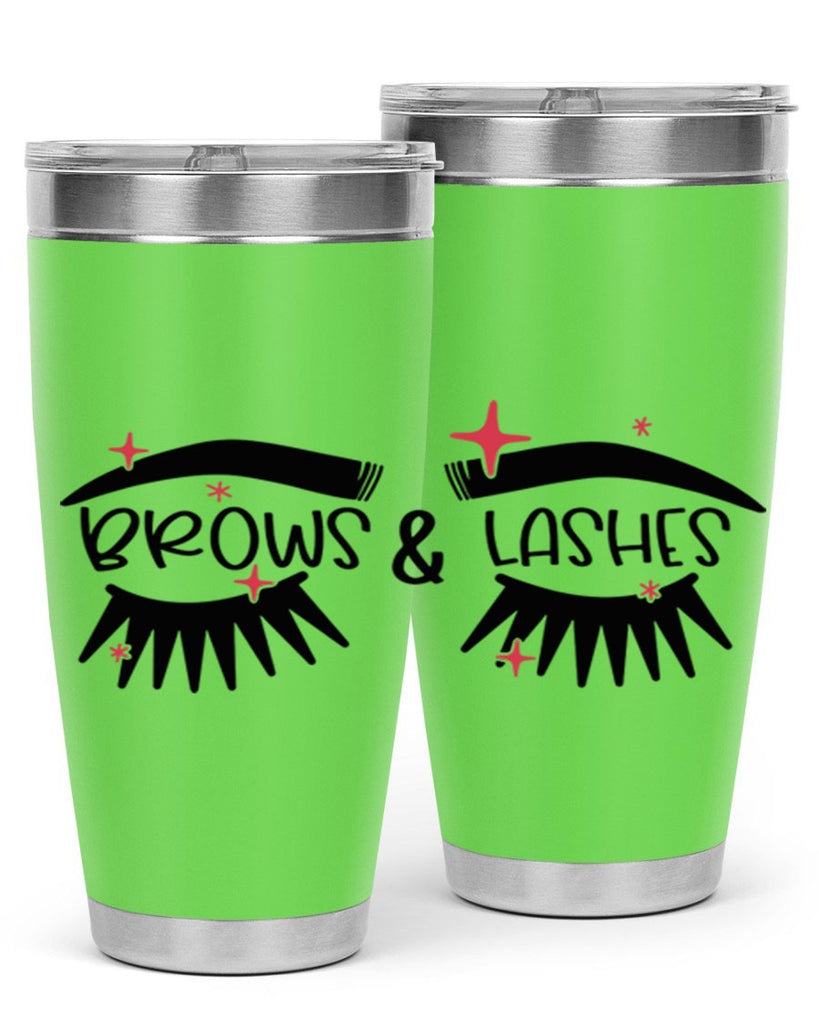 Brows Lashes Style 123#- make up- Tumbler