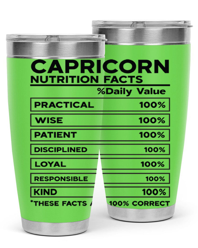 Capricorn Nutrition Facts 185#- zodiac- Tumbler