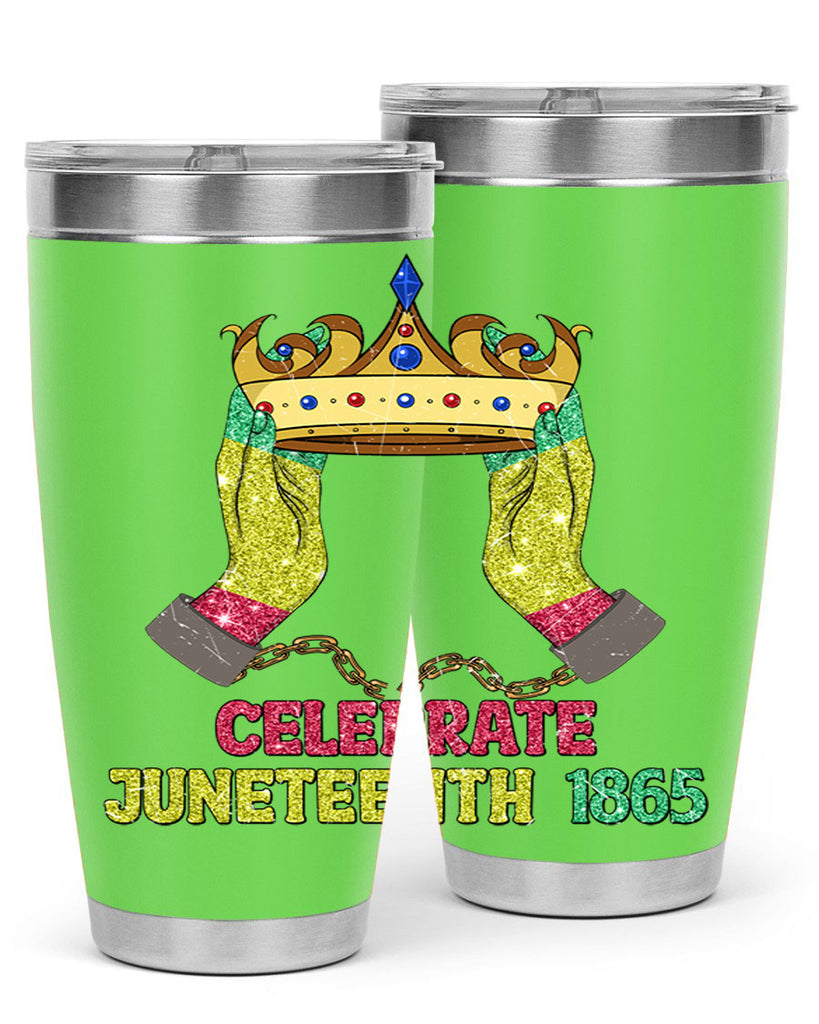 Celebrate Juneteenth 1865 Crown Designs 2#- Juneteenth- tumbler