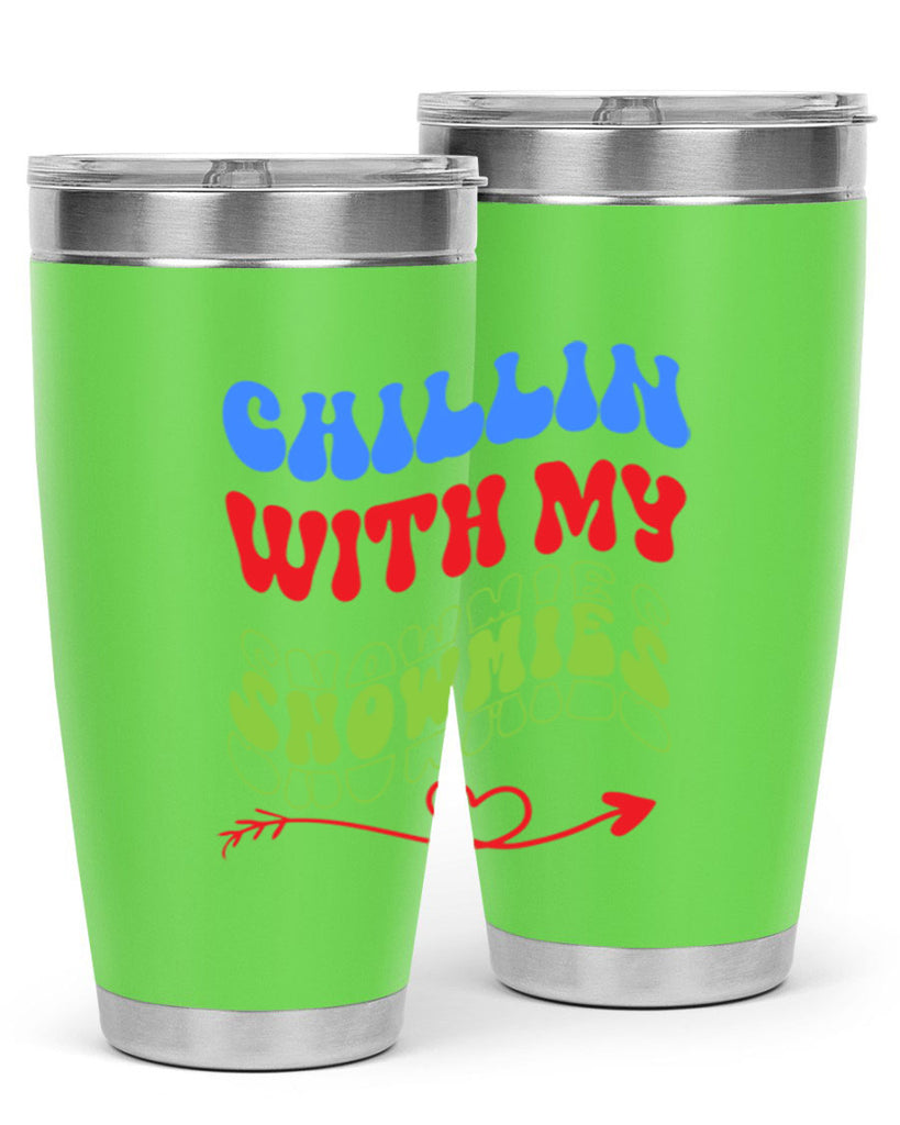 Chillin with my snowmies 42#- winter- Tumbler