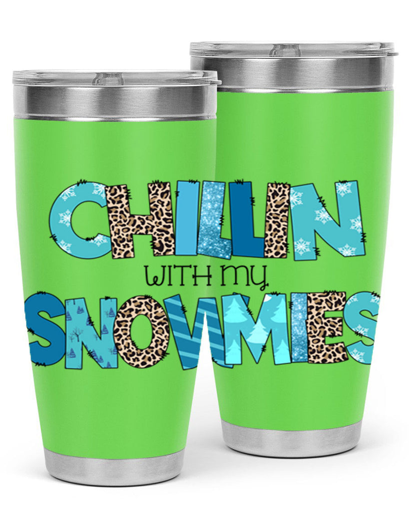 Chillin with my snowmies 43#- winter- Tumbler