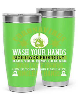 Coronavirus Wash Your Hands Use Style 1#- corona virus- Tumbler