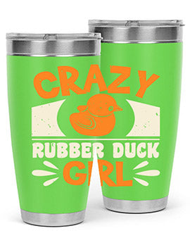 Crazy Rubber Duck Girl Style 4#- duck- Tumbler