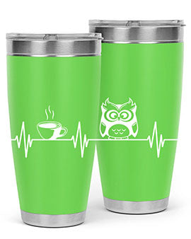Funny Coffee Lover Night Owl A TurtleRabbit 5#- owl- Tumblers