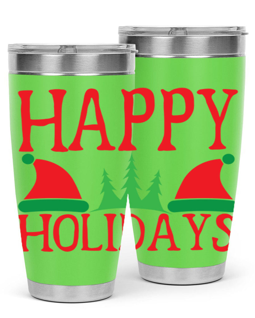 Happy Holidays 136#- winter- Tumbler