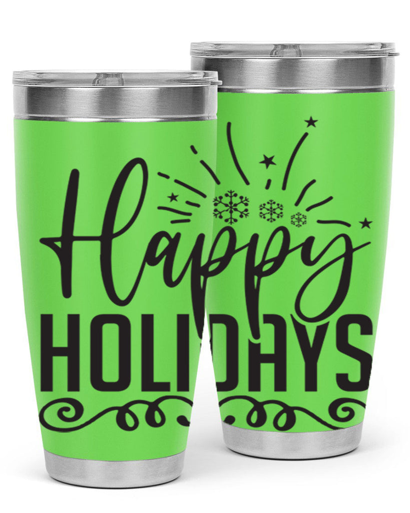 Happy holidays 137#- winter- Tumbler