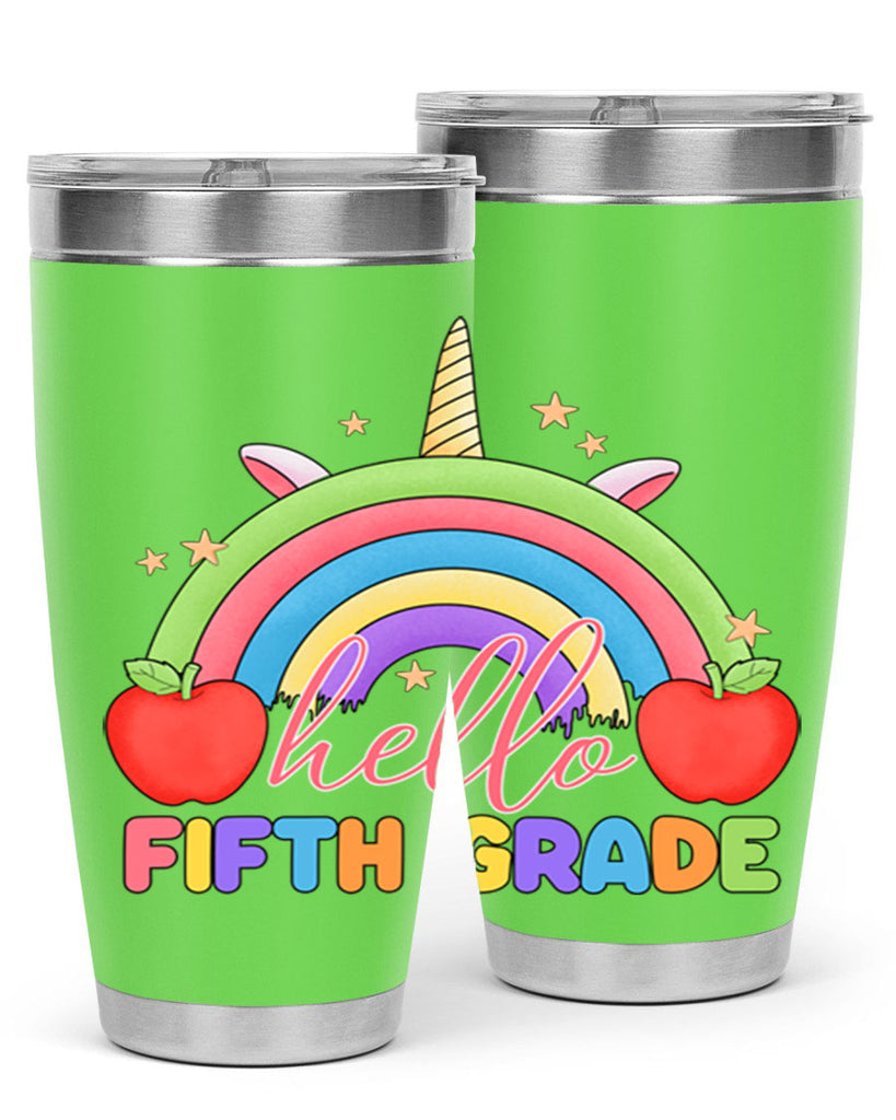 Hello 5th Grade Unicorn Rainbow 15#- 5th grade- Tumbler