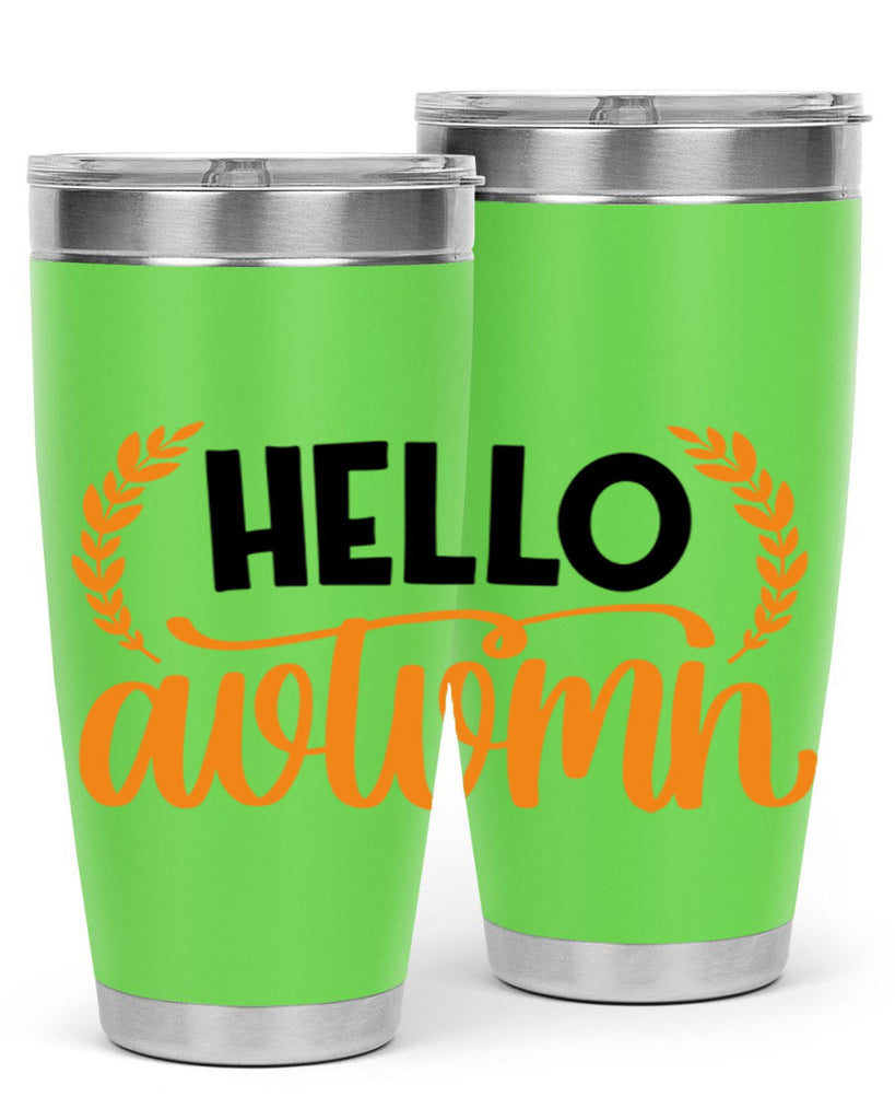 Hello Autumn 493#- fall- Tumbler