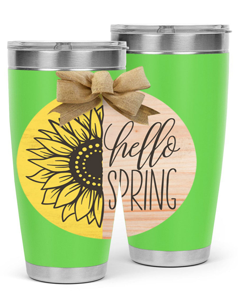 Hello spring half sunflower Mockup198#- spring- Tumbler