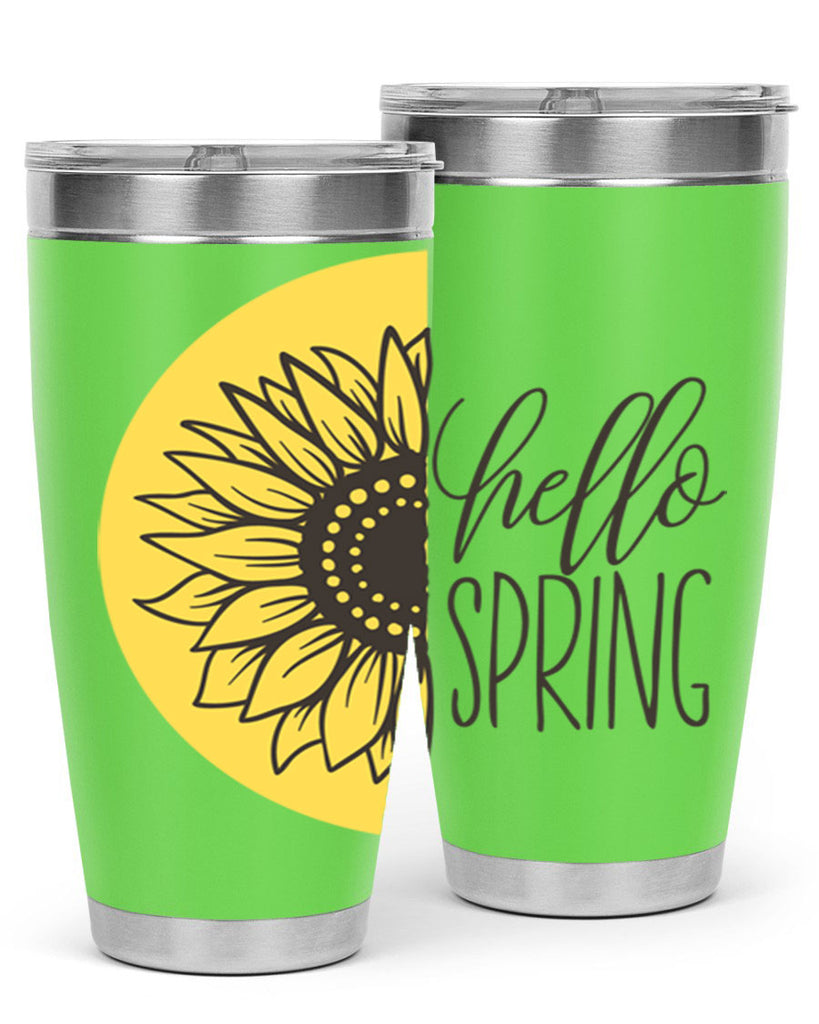 Hello spring half sunflower199#- spring- Tumbler
