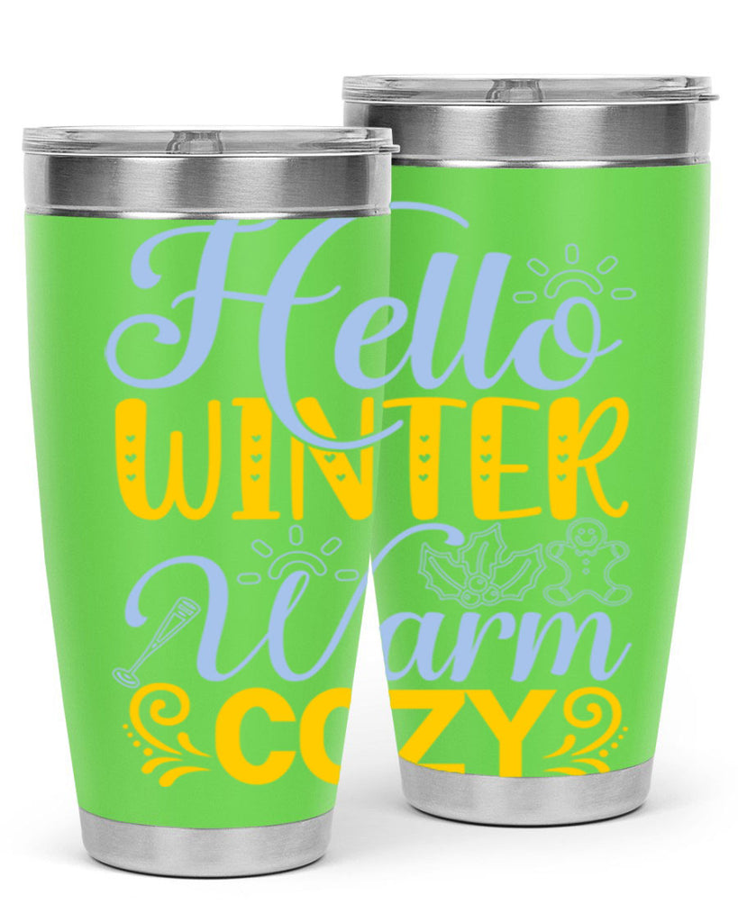 Hello winter warm cozy166#- winter- Tumbler