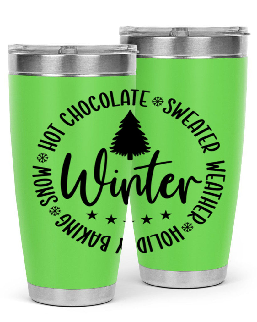 Hot Chocolate Sweater Weather Holiday Baking Snows196#- winter- Tumbler
