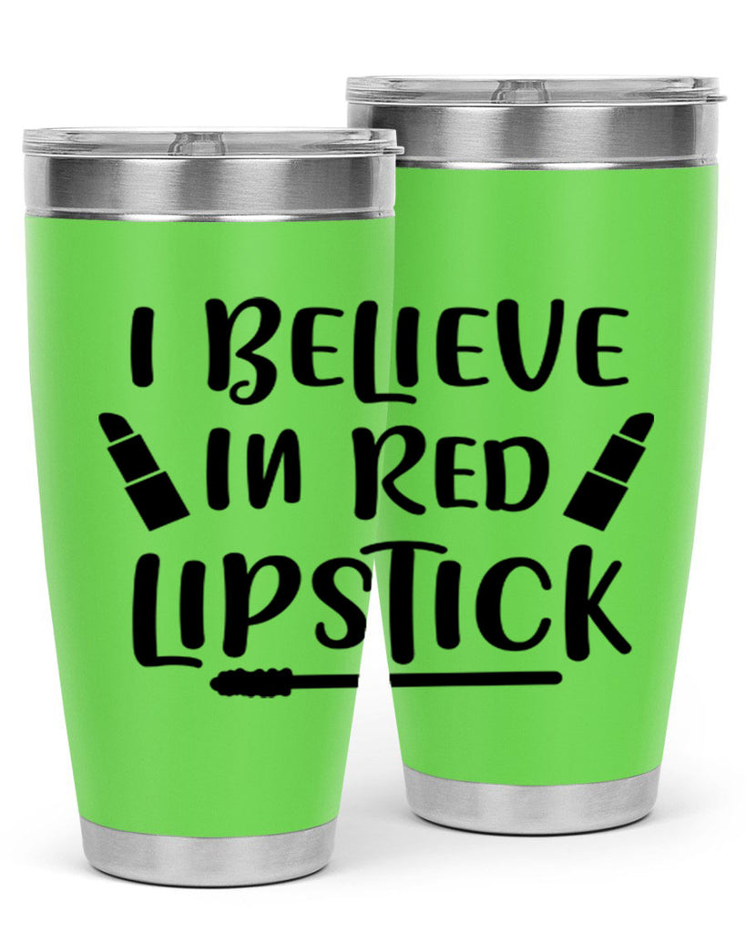 I Believe In Red Lipstick 104#- fashion- Cotton Tank