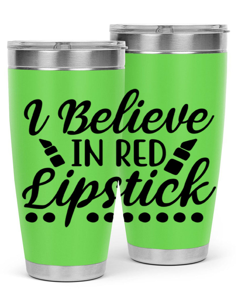 I Believe In Red Lipstick 106#- fashion- Cotton Tank
