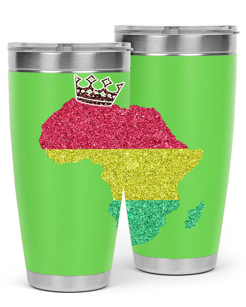 Juneteenth Crown Africa Flag 6#- Juneteenth- tumbler