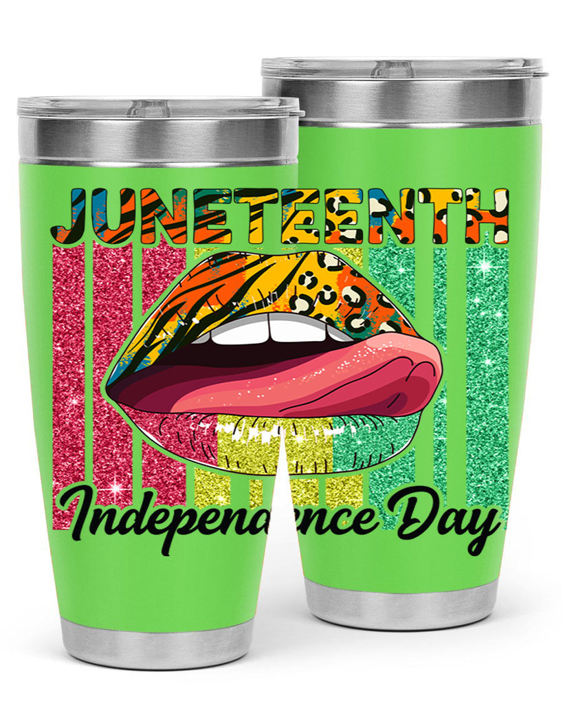 Juneteenth Independence Day Sexy Lip Png 11#- Juneteenth- tumbler