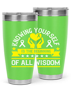 Knowing yourself is the beginning of all wisdom Style 38#- self awareness- Tumbler