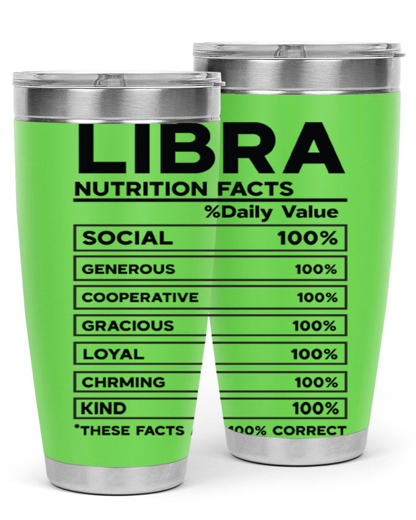 Libra Nutrition Facts 318#- zodiac- Tumbler