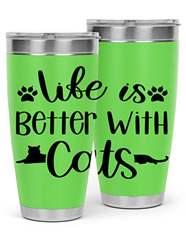 Life Is Better With A Cats Style 99#- cat- Tumbler