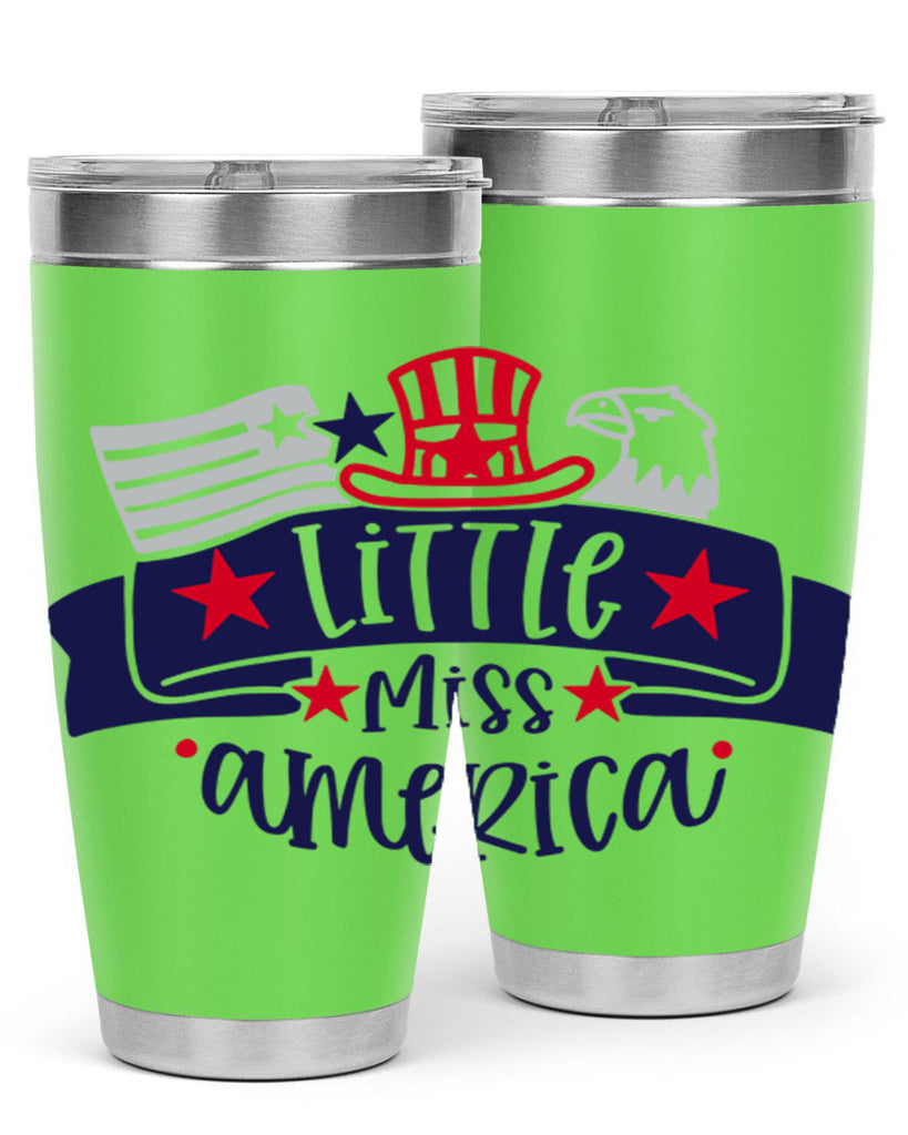 Little Miss America Style 162#- Fourt Of July- Tumbler