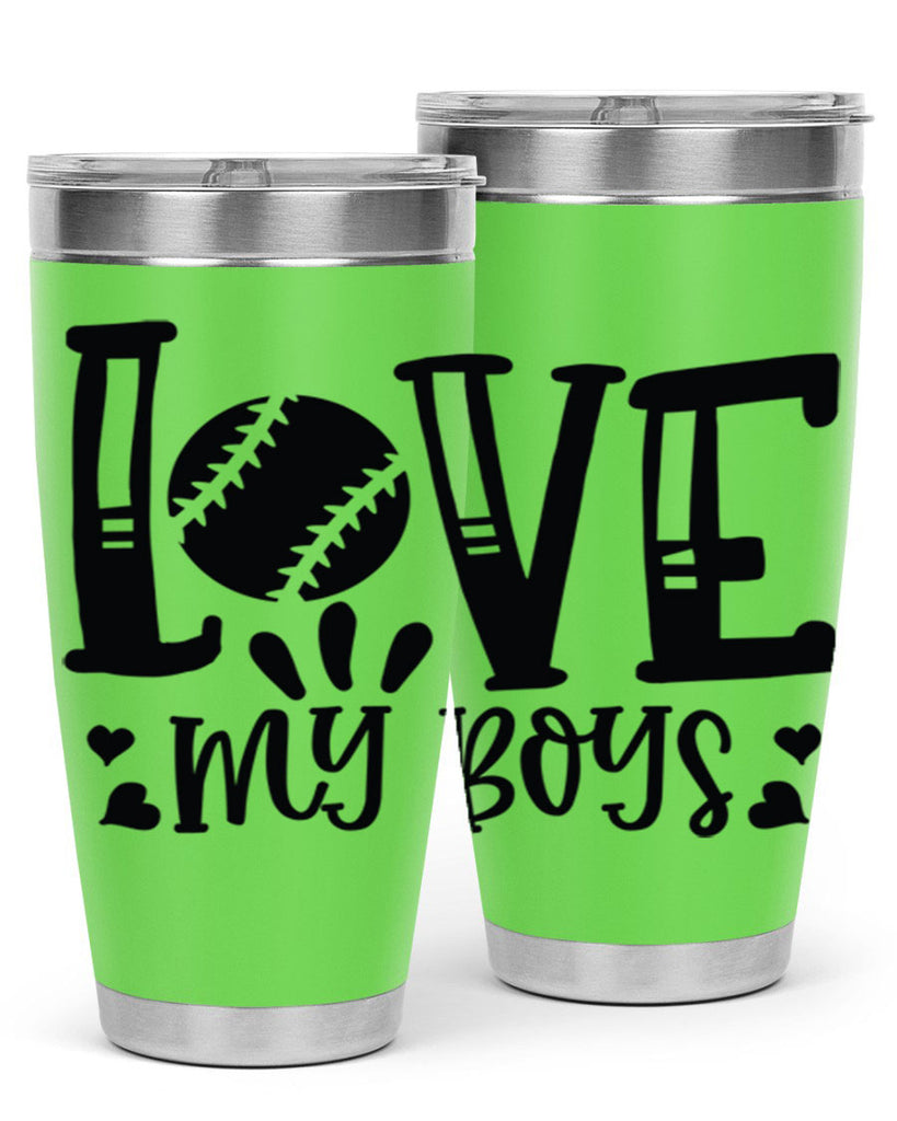 Love My Boys 2053#- baseball- Tumbler