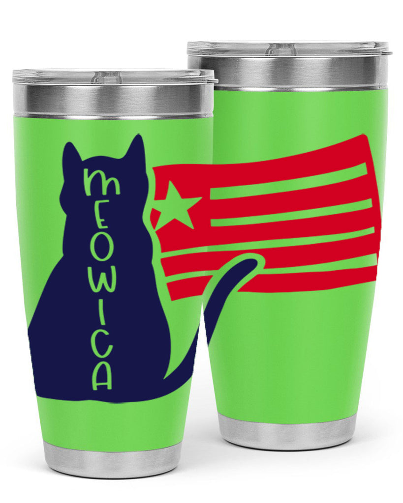 Meowica Style 166#- Fourt Of July- Tumbler