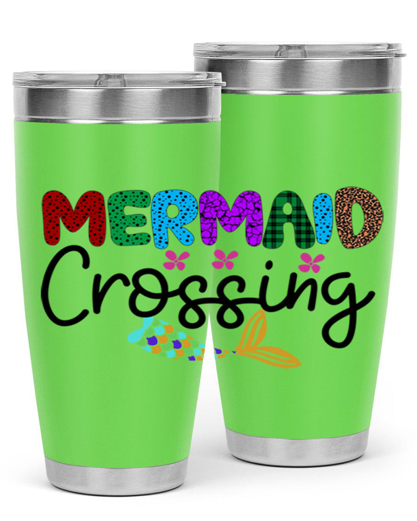 Mermaid Crossing 399#- mermaid- Tumbler