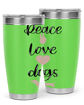 Peace Love Dogs Style 11#- dog- Tumbler