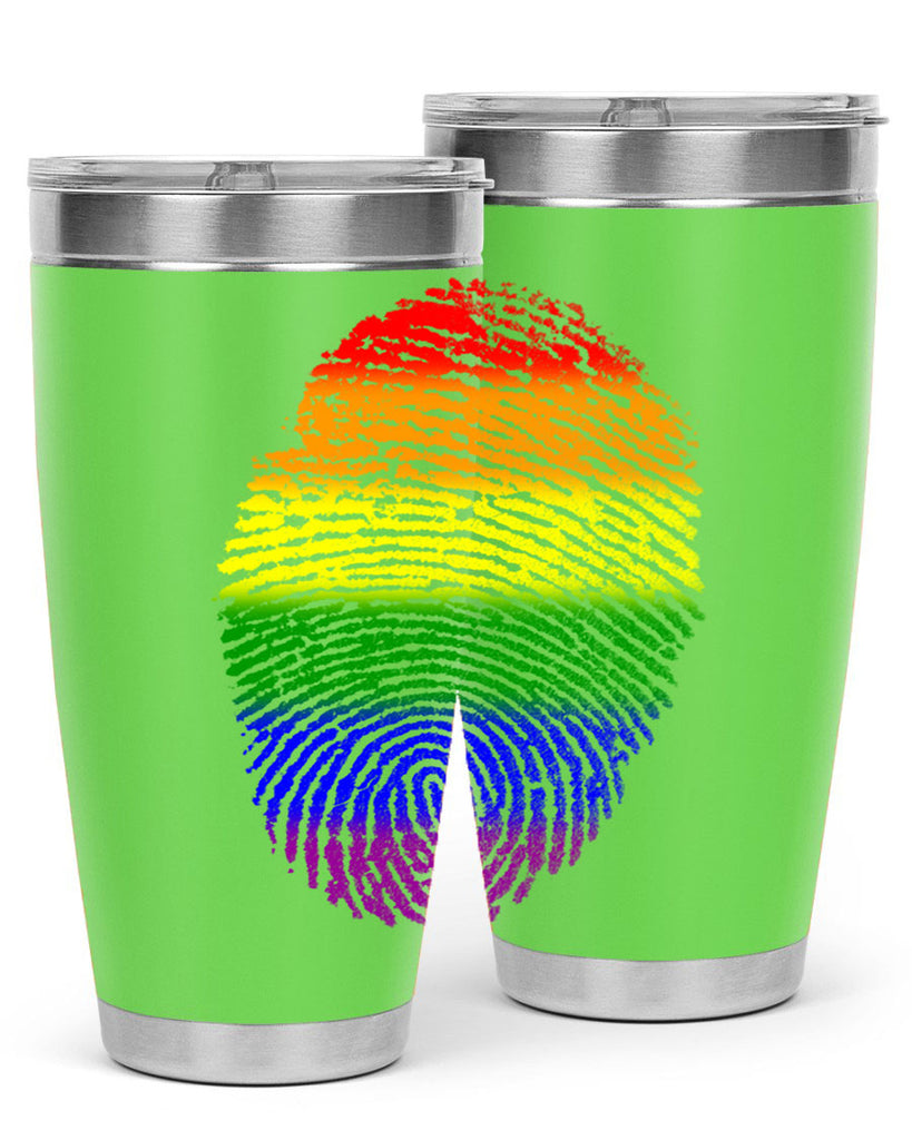 Rainbow Finger print 10#- lgbt- Tumbler