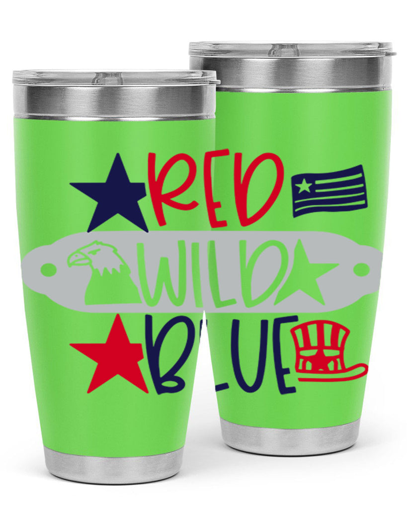 Red Wild Blue Style 171#- Fourt Of July- Tumbler