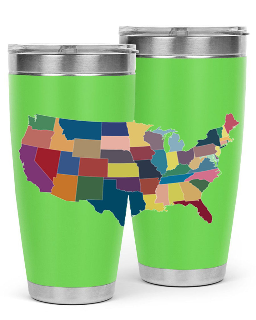 Separate Color Map Style 73#- Fourt Of July- Tumbler