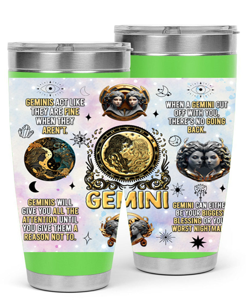 StraightGemini 472#- zodiac- Tumbler