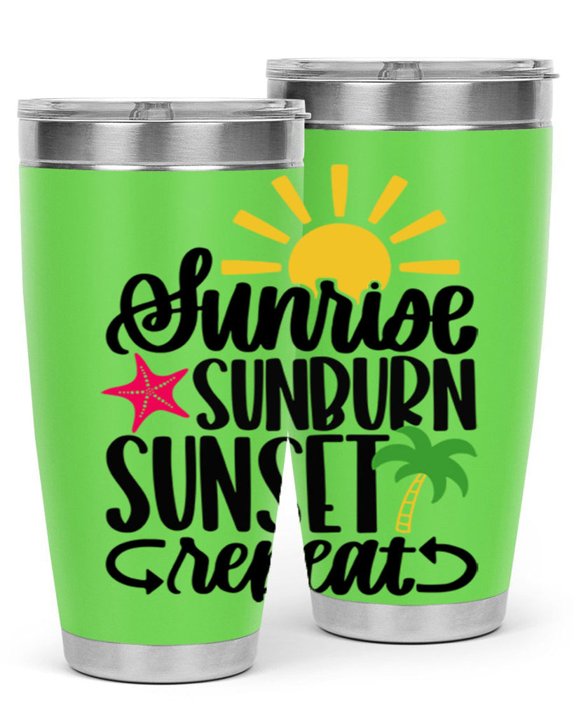 Sunrise Sunburn Sunset Repeat Style 16#- summer- Tumbler