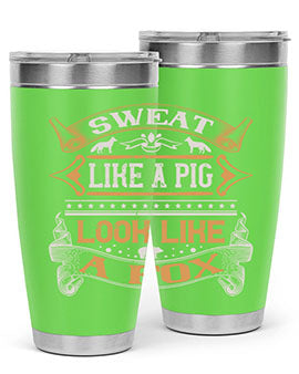Sweat like a pig look like a fox Style 30#- pig- Tumbler