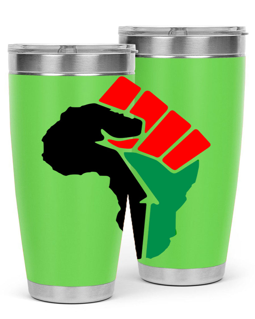 african power fist 274#- black words phrases- Cotton Tank