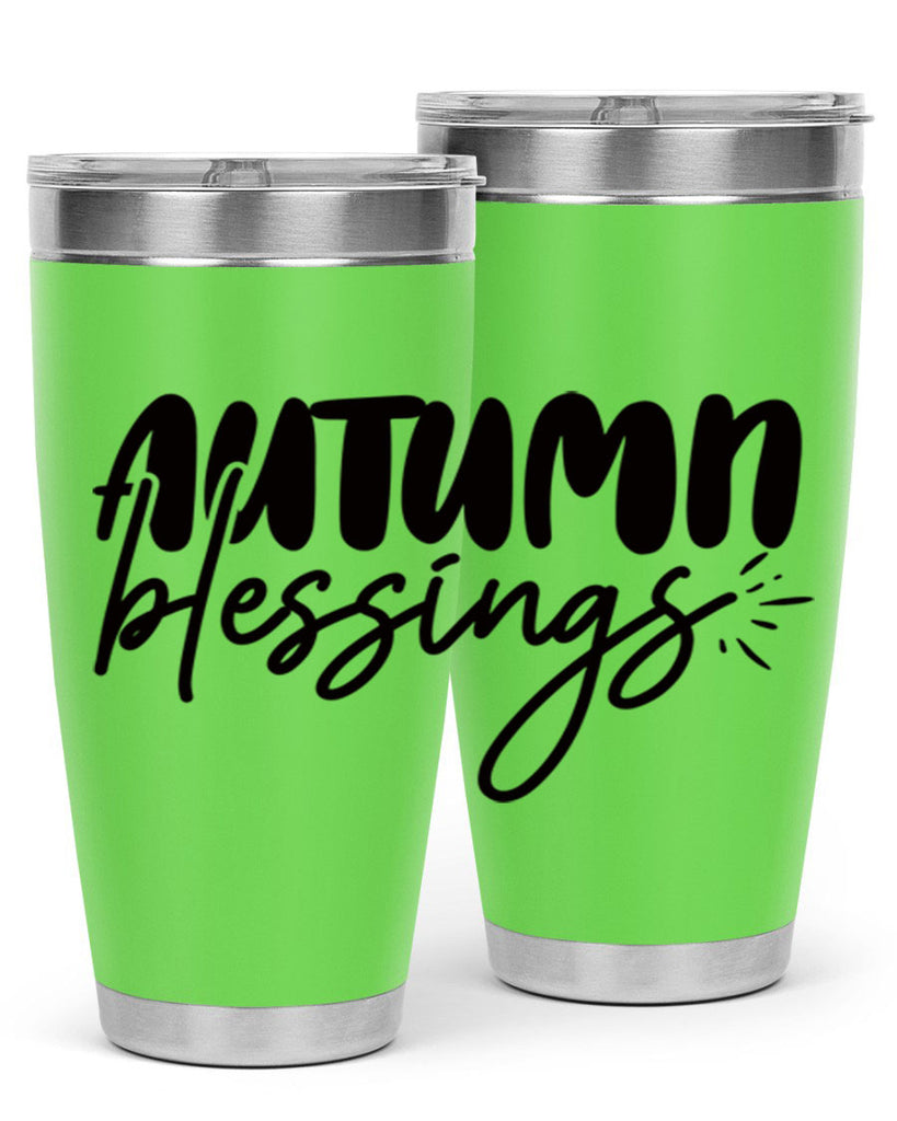 autumn blessings 65#- thanksgiving- Tumbler
