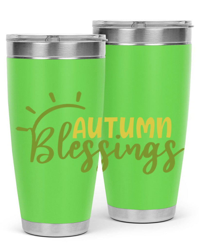autumn blessings 66#- thanksgiving- Tumbler